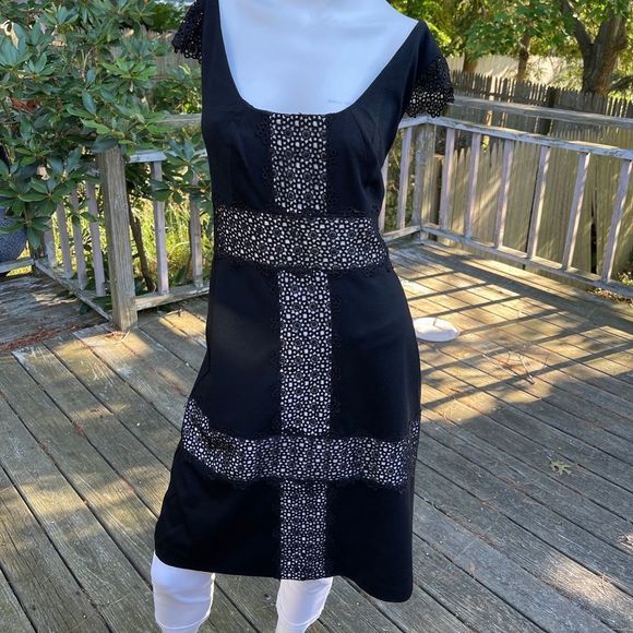 Yoana Baraschi black dress with lace detailing - Picture 3 of 10